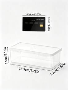 2pcs/1pc Large Transparent PP Storage Box With Lid, Lightweight Unfinished Surface, Suitable For Office/School Supplies, Pens, Pencils, Markers, Crafts, Desktop Storage, Cosmetics, Jewelry, Suitable For Girls, Minimalist Style (Box Only, Pencils Not Included) - Multicolor - View 9