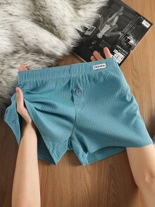 3pcs Men's Boxer Briefs, Striped Fabric, Breathable & Elastic, Loose & Comfortable, Multi-Color Pack - Multicolor - View 2