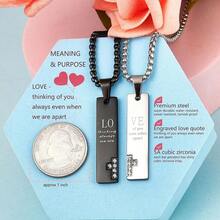 Couple His Hers Distance Necklaces For Valentines Day Gift - Silver - View 6