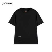 +Phenix White Waffle Knit Short Sleeve T-Shirt Women 2026SS New Loose Fit Top - Black - View 1