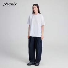 +Phenix 白色華夫格針織短袖女款 T-Shirt 2026SS 新款寬鬆上衣 - 米白色 - 查看 4