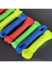 4pcs/40m Colorful Nylon Clothesline, Outdoor Laundry Rope For Drying And Bundling, Wear-Resistant Braided Nylon Rope, Travel Essential, Outdoor Hiking Accessory, Random Color - A - View 9