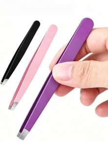 This 4-Piece Colorful Tweezers Set Is A High-Precision Portable Eyebrow And Hair Removal Tool, Available In Purple, Pink And Black (4 Tweezers Per Pack). Affordable And An Ideal Christmas Gift. - Multiple Styles - View 5