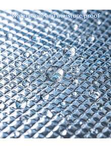 Double-Sided Aluminum Foil Insulation Roll, Thickened EPE Foam Thermal Barrier And Sound-Deadening Mat, Moisture-Resistant And DIY Cuttable For Roofs, Walls, Windows, Garages And RVs - Embossed Foil - View 4