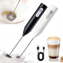 1pc Milk Frother, Electric Egg Beater, Wireless Handheld Coffee Frother, Kitchen Small Appliance, Coffee Tool, Essential For Coffee Lovers - Multicolor - View 1