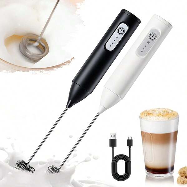 1pc Milk Frother, Electric Egg Beater, Wireless Handheld Coffee Frother, Kitchen Small Appliance, Coffee Tool, Essential For Coffee Lovers
