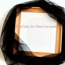 1 rollo de tela de tul negro misterioso para decoración de Día de San Patricio, fiesta de aniversario, Halloween y Navidad, Día de San Valentín, fondo de fiesta de eventos, celebración, Año Nuevo, escenario, lazos para sillas y decoración de mesa, gasa de malla para coser, textura transparente elegante, artículo decorativo duradero, alta elasticidad y cortina transparente decorativa - Ver 8