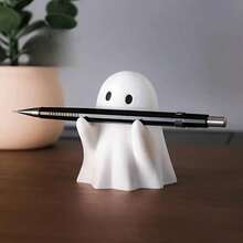 Cute Ghost Pen Holder, Creative Desktop Pen Rack, Resin Ghost Shaped Pen Storage Box, Fun Office Desk Decor, Suitable For Home, School, Office, Can Be Used As A Spooky Style Gift - Various - View 7