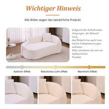 Sofa Bed Frame White Chenille - 155x96cm - White - View 7