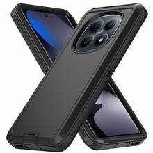 军用级防震基础手机壳，军用级防摔重型坚固防摔减震耐磨全方位保护手机壳，坚固的三合一保护壳，兼容、Galaxy、荣耀国际版（非国内版）春季礼物 - 黑色 - 查看 123