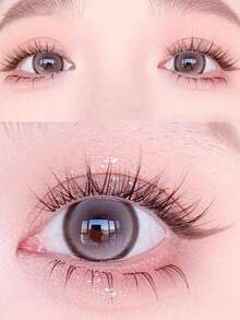 120pcs Natural C Curl Individual False Eyelashes, Glue-Free Daily Bare Makeup Princess Cartoon Style Segmented Slouchy 3-Step Realistic Upper Lashes (Random Backing Card) - View 2