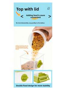 2 cái máy cho ăn tự động cho vẹt, tách vỏ và hạt, chống đổ cho vẹt/cockatiel, hộp cho ăn treo tích hợp chống nước - 2 cái - Xem 9