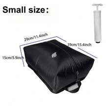 1 Vacuum Compression Bag + 1 Hand Pump, 2 Sizes Vacuum Storage Bags Set, Reusable Space Saver Travel Packing Bags, Airtight Waterproof Compression Organizer For Clothes, Blankets, Bedding And Home Storage - View 9