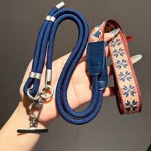 Set Tali Ponsel Gaya Bohemian, Tali Leher dan Gelang Kepang Tebal yang Dapat Diatur, Dengan Cincin Perekat, Tali Ponsel Selempang Anti-Hilang, Cocok untuk Smartphone - MultiWarna - View 8