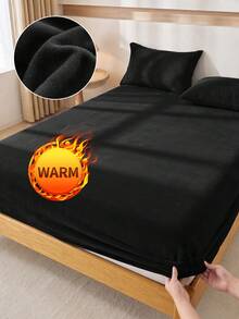2/3 Piece Bed Sheet Set, Bedding, Mattress Protector, Bed Cover, Soft & Comfortable, Deep Pocket, Bed Sheet Only, No Pillowcase, Dust-Proof, Machine Washable, Bedding Gift, Suitable For Twin/Full/Queen/King Bed - Black - View 2