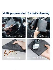 4/8/12/20pcs Magic Microfiber Glass Cleaning Cloth, Thickened Ultra-Soft Fiber, No Water Stains, Suitable For Cleaning Windows, Kitchen And Household Items, Multi-Purpose Glass Cleaning Cloth, Washable And Lint-Free, Strong Water Absorption, Removes Water Stains - Multiple Styles - View 10