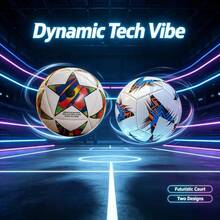 2pcs Different Pattern Futuristic Smart Texture Size 2 Football, Newly Upgraded Nano Anti-Permeation Ball Skin, Wear-Resistant And Impact-Resistant. Streamlined Zonal Visual Design, Matte Tech Paint Finish Premium And Stylish, Smooth Ball Control Feel For Training. Both Professional Training Ball And Home Display Item, Fashion And Sports Dual-Purpose. - Blue - View 7