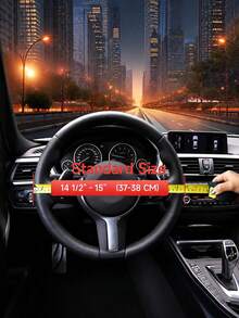 1pc Shiny Crystal Rhinestone Steering Wheel Cover, Anti-Slip Diamond Steering Wheel Protector, 14.5-15 Inch Universal All-Season Car Decor Accessory, Suitable For Women And Girls - Multicolor - View 5