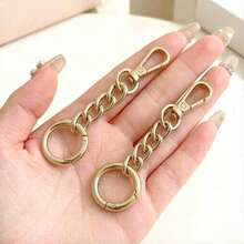 2pcs Metal Keychain With Chain & Lobster Clasp – Key Ring For Keys, Bags, Purses, Car Keys, Women's Keychain - Multicolor - View 9