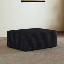 Y165-1S-BLACK Black Armchair - 1 Ottomen(Black) - View 1