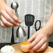 Stainless Steel Egg Topper Cutter, Multifunctional Egg Shell Opener Knocker, Kitchen Gadget For Egg Cracker And Separator - Multicolor - View 6