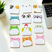 30pcs/Book Cute Animal Shaped Blank Stickers Cartoon Cute Cat Note Cards Memo Paper Notebook School Office Stationery Supplies - 30 Sheets/book - View 10