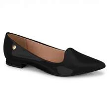 Women's Vizzano Flat Shoe With Low Block Heel, Pointed Toe, Comfortable And Original - 黑色清漆 - 查看 1