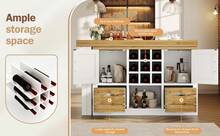 Expandable Sideboard White - Storage And Dining Table Space In Wood For Dining Room And Living Room - 白色 - 查看 4