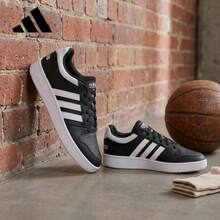 Adidas New Men's Classic Low-Top Breathable Cushioned Durable Casual Skate Shoes - Black and White - View 8