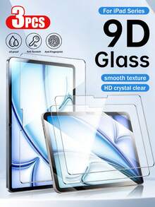 XINHONGYU 3pcs Screen Protector Film, Compatible With IPad 5/6/7/8/9 Generation 10.2/10.5 Inch, Air 1/2/3/4/5 Generation 10.9 Inch, Mini 1/2/3/4/5/6 Generation, Pro 11 Inch, 9.7 Inch, Pro 12.9 Inch (2015-2024-2025 Models, A16/10th Generation), Tempered Glass Film, Transparent, Suitable For IPad Series, Screen Protector, Accessories, Anti-Drop, Anti-Scratch - 3PCS - View 1
