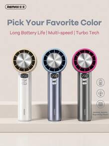 REMAX Semiconductor Cooling Digital Display Turbo Boost Handheld High-Speed Fan RS-SF12 - Handheld - View 2