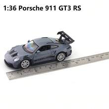 Burago 1:36 比例 Porsche 911 GT3 RS 白色/灰色鋅合金壓鑄模型車，創意模型玩具/裝飾品，適合青少年與成人收藏，可作為桌面裝飾，是完美的節日禮物 - 彩色 - 查看 5