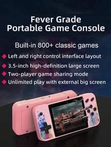 1pc Handheld Game Console, Built-In 800 Games, Large Retro Vintage Arcade Game Machine, Support TV Connection, Classic Russian , 80s Nostalgic Mini Game Player, Supports 2-Player, 3.5" HD Screen, Birthday Gift - View 4
