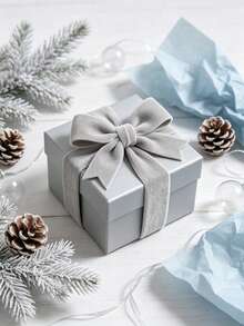 Pita Berbulu Halus untuk Natal, Cocok untuk Pembungkus Kado Natal, Dekorasi Karangan Bunga Natal, Dekorasi Pohon Natal, Pita Satin Berbulu Halus Bentuk Busur 1/4 Inci x 10 Yard (Tersedia Berbagai Ukuran) dengan Gulungan Kertas untuk Penyimpanan Mudah - Abu-abu ukuran 10 - View 3