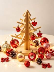 35pcs Christmas Ball Ornaments Classic Christmas Decoration Ball Set, Shatterproof Hanging Decor, Suitable For Christmas Tree, Christmas, Birthday, Holiday, Wedding Party, Home Decor, Create Festive Atmosphere - A - View 2
