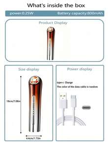 AXH RF Skin Tightening Device - 3-In-1 Anti-Aging Device, Combining Microcurrent And Red Light Therapy, Effectively Reducing Wrinkles, Lifting And Firming, Tightening Skin - Silver - View 8