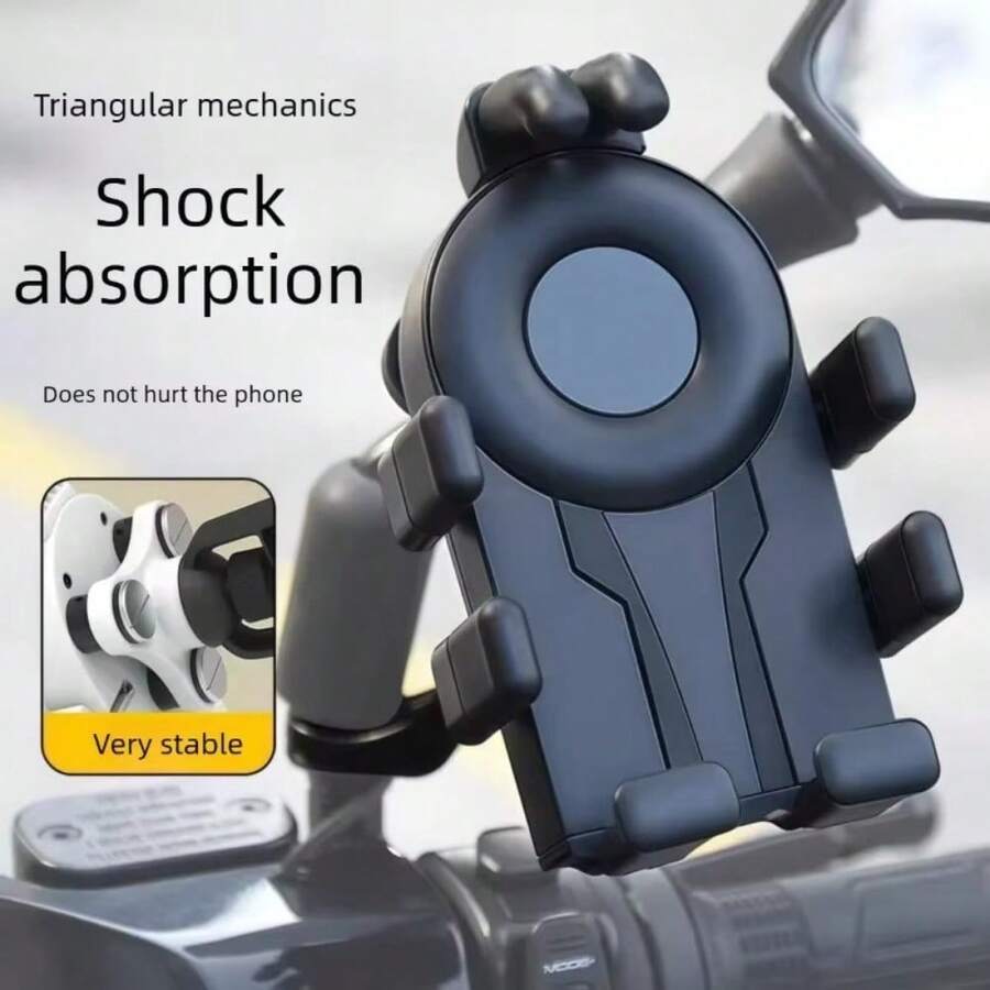 Multi-Shock Absorption Universal 360° Rotating Bicycle Phone Mount Motorcycle Phone Holder Anti-Slip Cycling