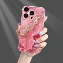 1pc Minimalist Shell Marble Pattern High Transparency Phone Case, Anti-Drop Anti-Scratch Anti-Fingerprint Transparent TPU Soft Shell, Camera Lens Protection Compatible With Apple, Nothing, Pixel, Protective Cover - Multicolor - View 2