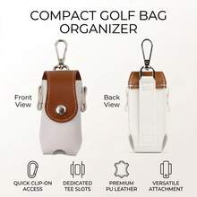 Dark Blue/Brown Golf Bag Hanging Toolkit Waterproof Nylon Organizer Tee Storage For Outdoor Sports - Multicolor - View 3