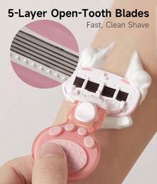 MINISO Portable Razor With Storage Case, Hair Removal Shaver, Anti-Scratch Hair Remover - 5-blade - View 1