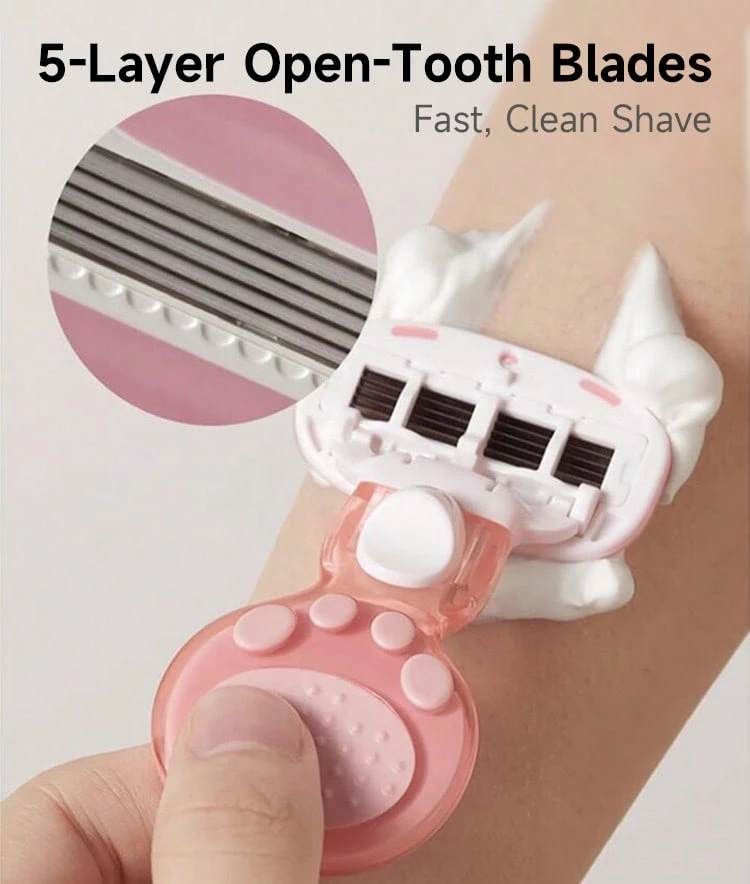 MINISO Portable Razor With Storage Case, Hair Removal Shaver, Anti-Scratch Hair Remover - 5-blade - View 1