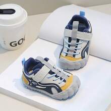 1 Pair Fashionable Baby Sports Shoes, Soft & Breathable Fabric, Lightweight Cushioning & Non-Slip Sole, Caring For Baby's Little Feet. Multiple Colors Available, Suitable For Running & Jumping, Essential For Cute Babies! - Blue - View 4