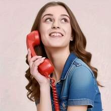 Vintage Landline Phone Handset Call Microphone, 3.5mm / Type‑C Direct Plug‑In Handset Microphone With Volume Control Anti‑Tangle Cable For Smartphones - View 7