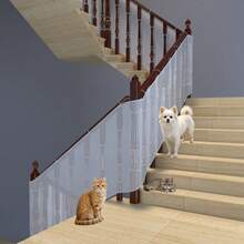 Pet Stair Safety Net - Cat/Dog Safety Fence, Sturdy Pet Barrier, Suitable For Home Stairs, Hallways, Scratch-Resistant, Wear-Resistant, Strong Load-Bearing, Suitable For Cats, Dogs, Other Pets - Multicolor - View 4