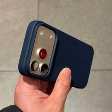 Liquid Silicone 3-Layer Full Coverage Soft Rubber Phone Case Compatible With IPhone 17 Pro 17 Pro Max 17, Fresh Summer Color, Shockproof Protective Shell With Anti-Scratch Microfiber Lining, Compatible With IPhone 13 11 16 Pro Max 15 14 Plus 12 Mini XS Max 7 8 Plus - Midnight Blue - View 3