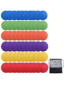 5pcs Flat Marker Discs Football Training Corner Markers Round Marker Plates Ground Mats Tennis Markers - Multicolor - View 3