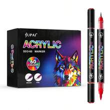 60/48/36/24 Colors Acrylic Paint Markers, Colorful Marker Pens, Coloring Marker Set, Suitable For Painting, Doodling, Illustratio, First Day Of School - Multicolor - View 10