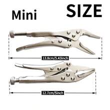 1pc Locking Pliers Set, 5 Inch Needle Nose Pliers, Durable Manual Tool For Mechanical And DIY Projects, Powerful Function - Pointed Beak - View 7