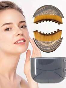 2pcs Set (2 Brushes + 2 Storage Boxes + 2 Bags) Lymphatic Contour Facial Brush, Suitable For Face, Chin And Neck Lymphatic Detoxification, Featuring New Upgraded Ergonomic Design, Precisely Fits Skin - Multicolor - View 4