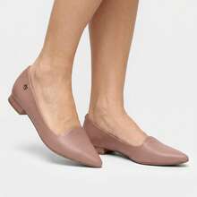 Women's Vizzano Flat Shoe With Low Block Heel, Pointed Toe, Comfortable And Original - 裸體 - 查看 3